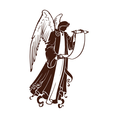 Holding Christian Angel Christianity Religious Fine Carving Decals Art Decoration