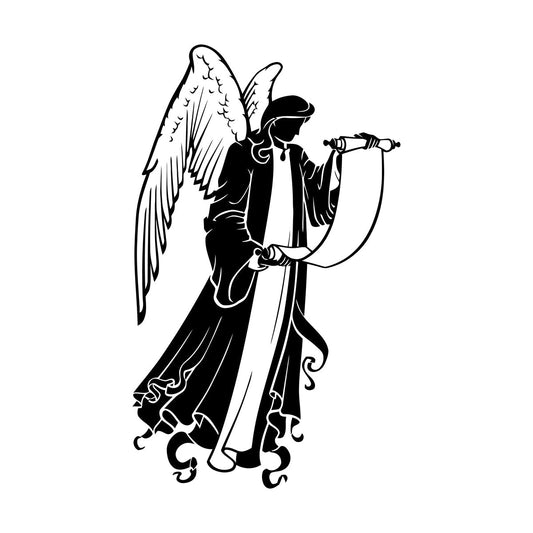 Holding Christian Angel Christianity Religious Fine Carving Decals Art Decoration