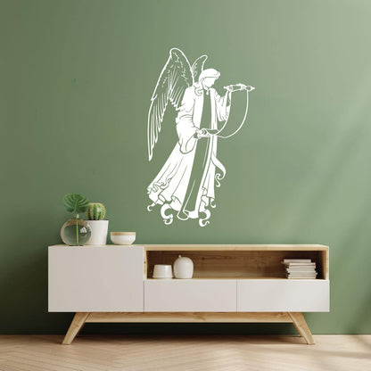 Holding Christian Angel Christianity Religious Fine Carving Decals Art Decoration