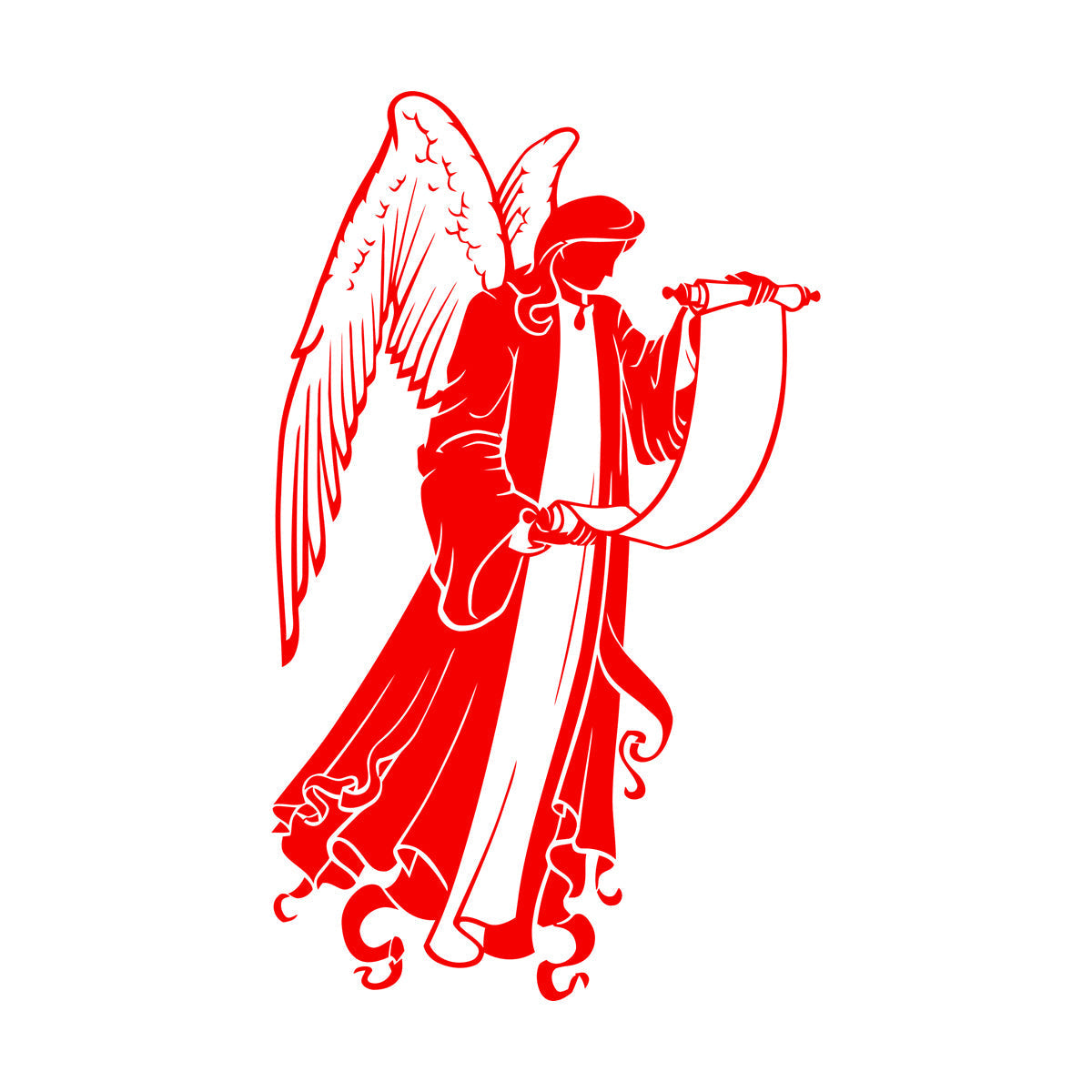 Holding Christian Angel Christianity Religious Fine Carving Decals Art Decoration