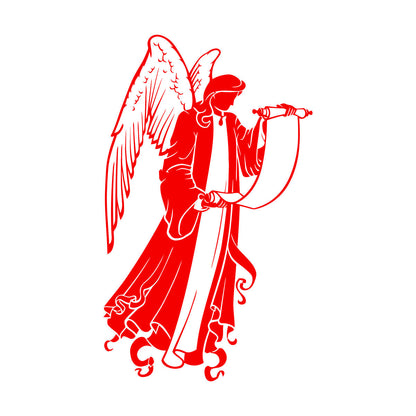 Holding Christian Angel Christianity Religious Fine Carving Decals Art Decoration