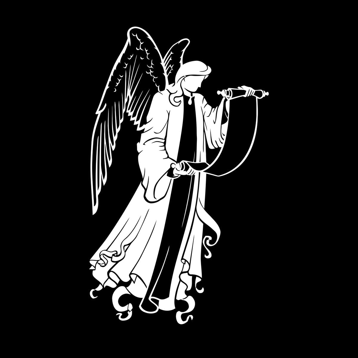 Holding Christian Angel Christianity Religious Fine Carving Decals Art Decoration