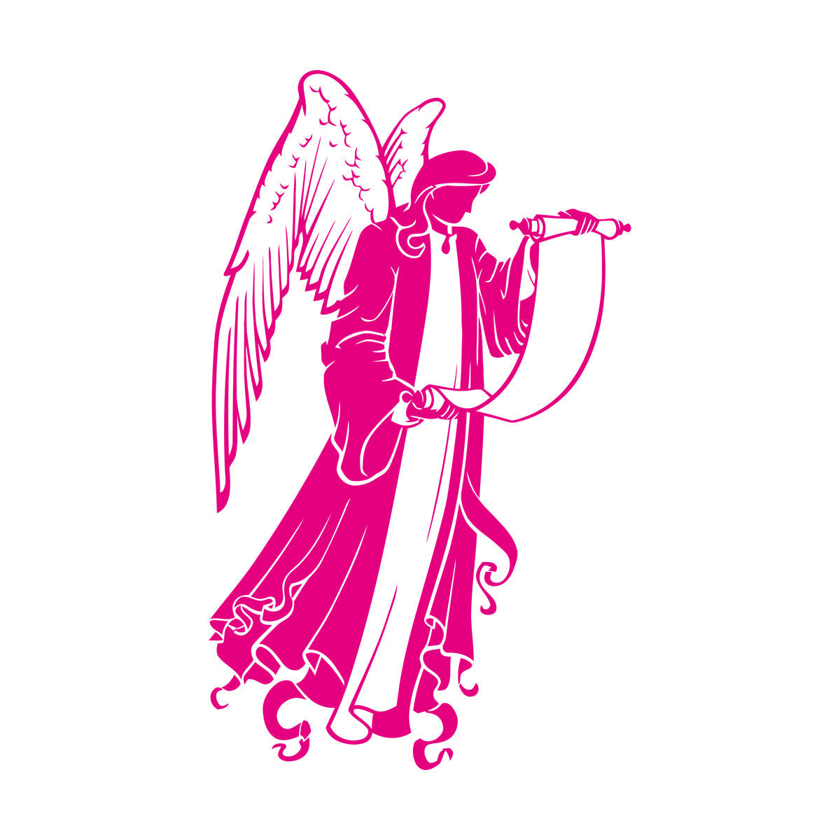 Holding Christian Angel Christianity Religious Fine Carving Decals Art Decoration