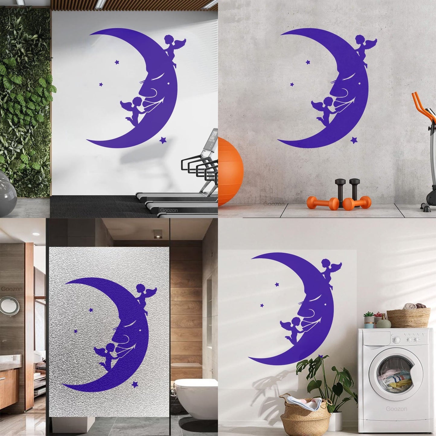 Lettering Stickers Moon Stars Angels Dreams Store Decoration