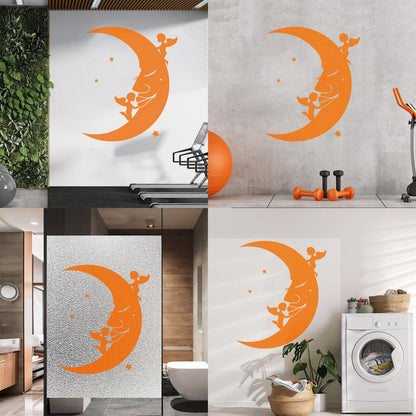 Lettering Stickers Moon Stars Angels Dreams Store Decoration