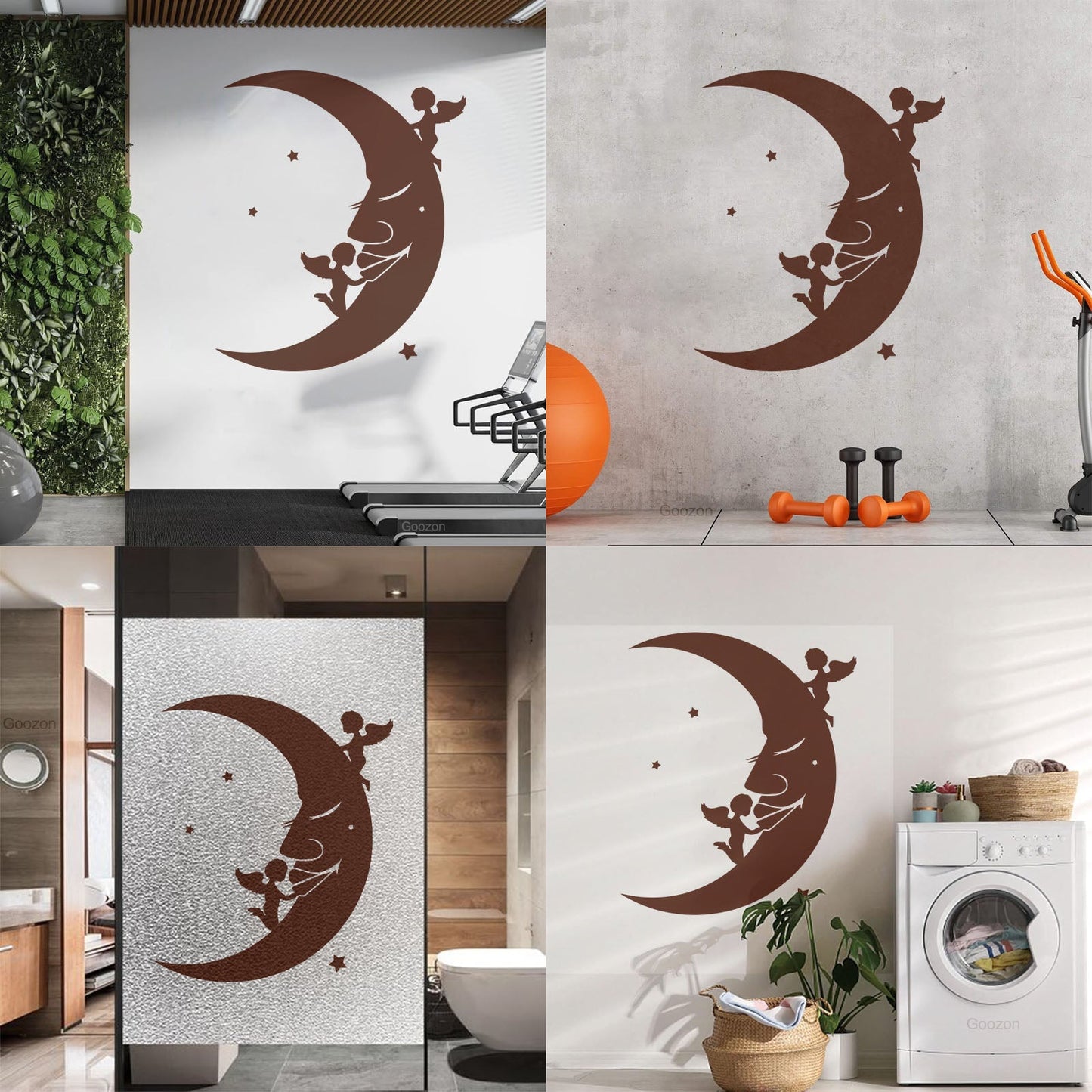 Lettering Stickers Moon Stars Angels Dreams Store Decoration