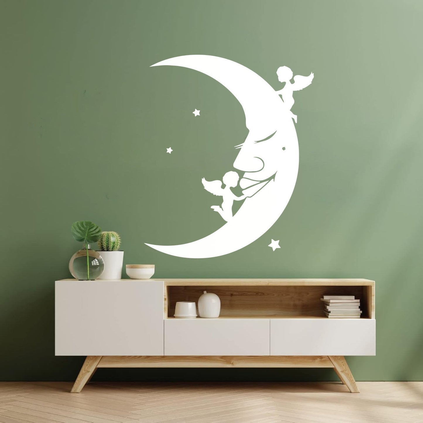 Lettering Stickers Moon Stars Angels Dreams Store Decoration