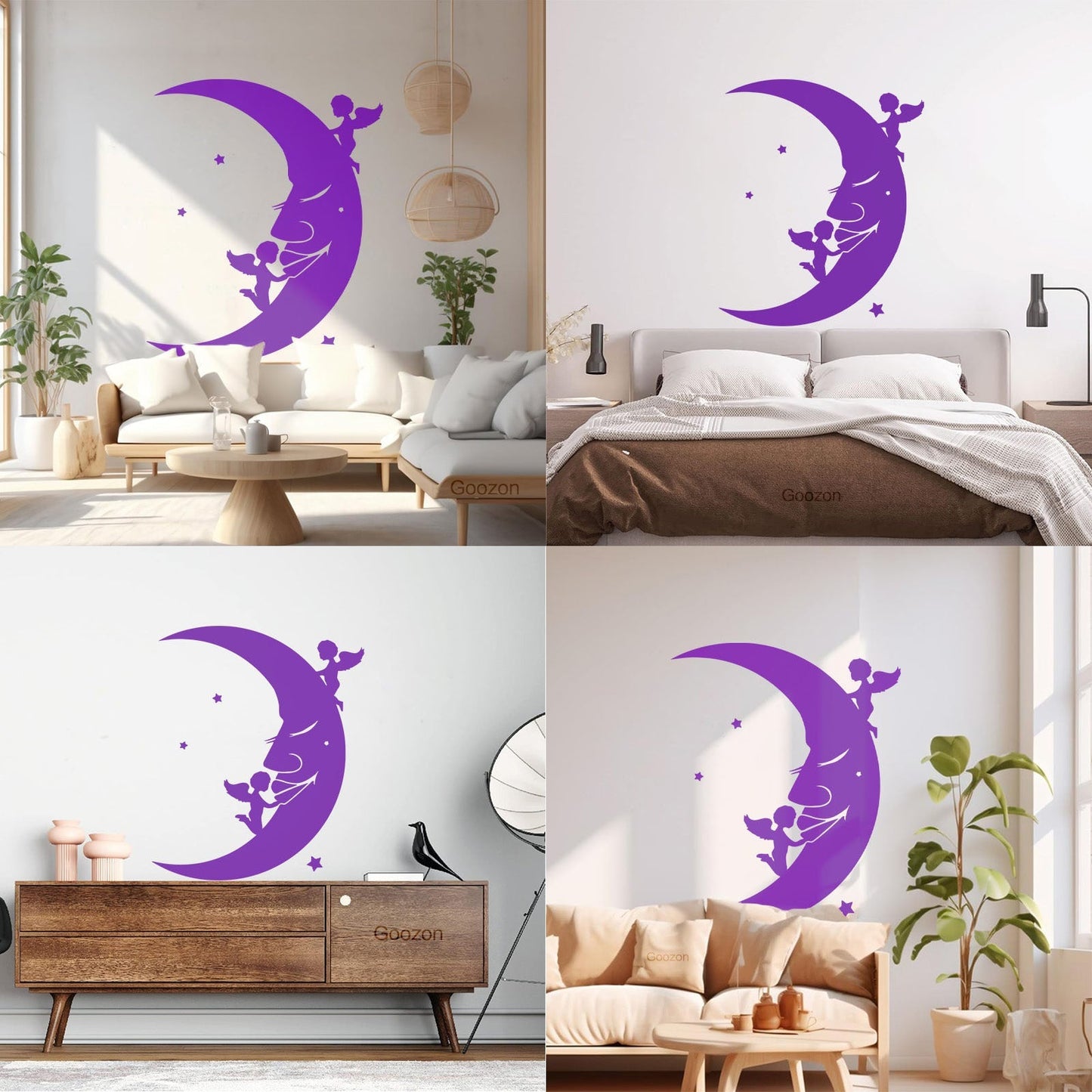 Lettering Stickers Moon Stars Angels Dreams Store Decoration