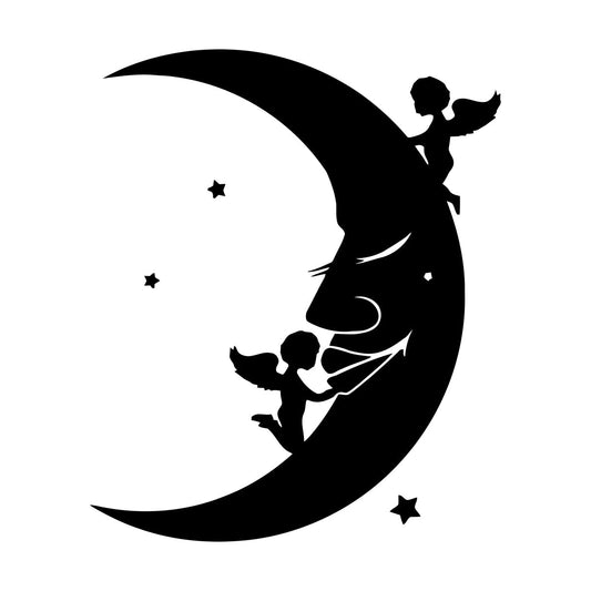 Lettering Stickers Moon Stars Angels Dreams Store Decoration