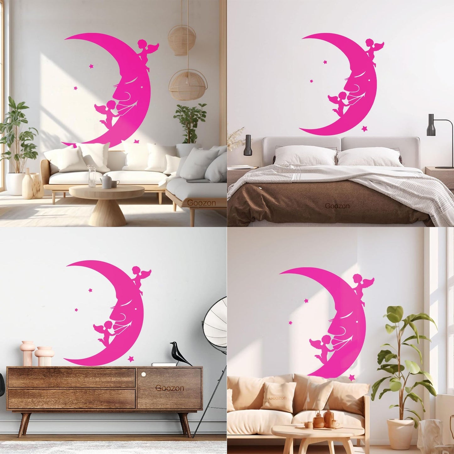 Lettering Stickers Moon Stars Angels Dreams Store Decoration