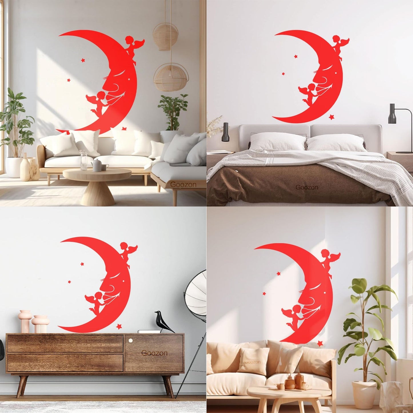 Lettering Stickers Moon Stars Angels Dreams Store Decoration