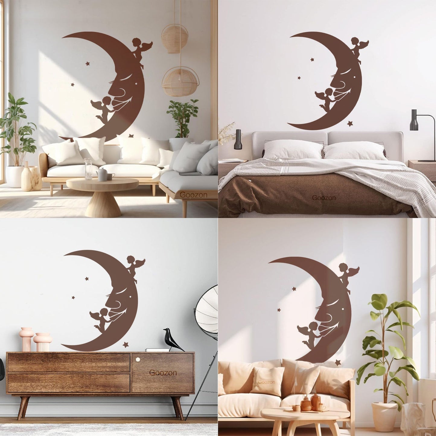Lettering Stickers Moon Stars Angels Dreams Store Decoration