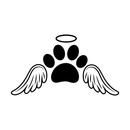 Wall Decals Paster Paper Pet Memorial Paw Print Angel Wings Tattoo Culture