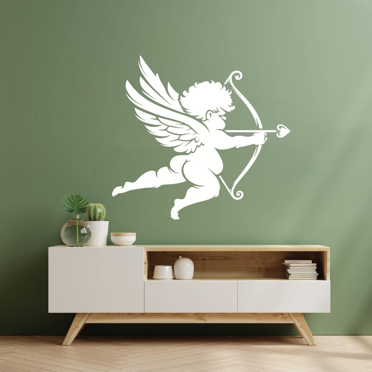 Wall Decals Romance Cupid Love Angel Bow Arrows Self Adhesive