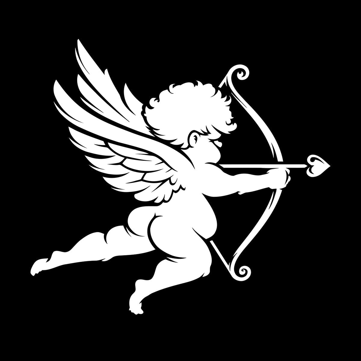 Wall Decals Romance Cupid Love Angel Bow Arrows Self Adhesive