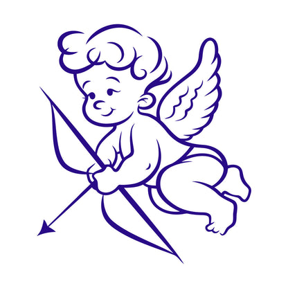 Engraving Decals Valentine'S Day Angel Cartoon Cupid Multi Color Selection