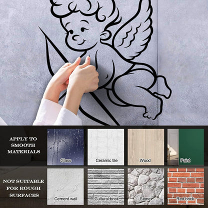 Engraving Decals Valentine'S Day Angel Cartoon Cupid Multi Color Selection