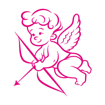 Engraving Decals Valentine'S Day Angel Cartoon Cupid Multi Color Selection
