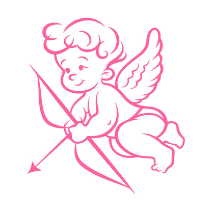 Engraving Decals Valentine'S Day Angel Cartoon Cupid Multi Color Selection