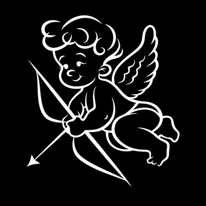 Engraving Decals Valentine'S Day Angel Cartoon Cupid Multi Color Selection
