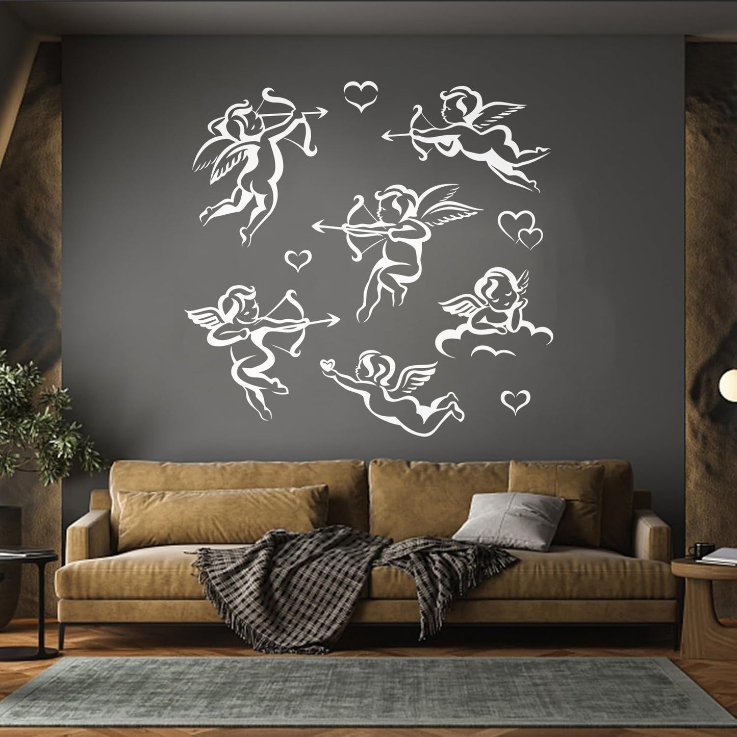 Mural And Wall Vinyl Decal Valentines Day Kupid Collection Set Of Angels Equipped With Transfer Film Kit