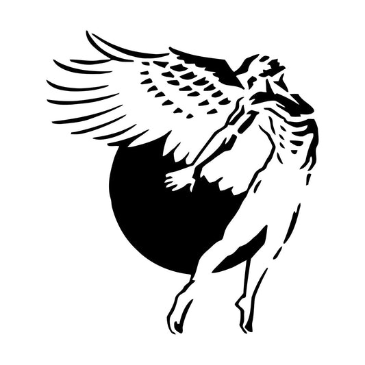 Wall Decals Pvc Angel Man Wings Flying Sky Bird Wall Beautification