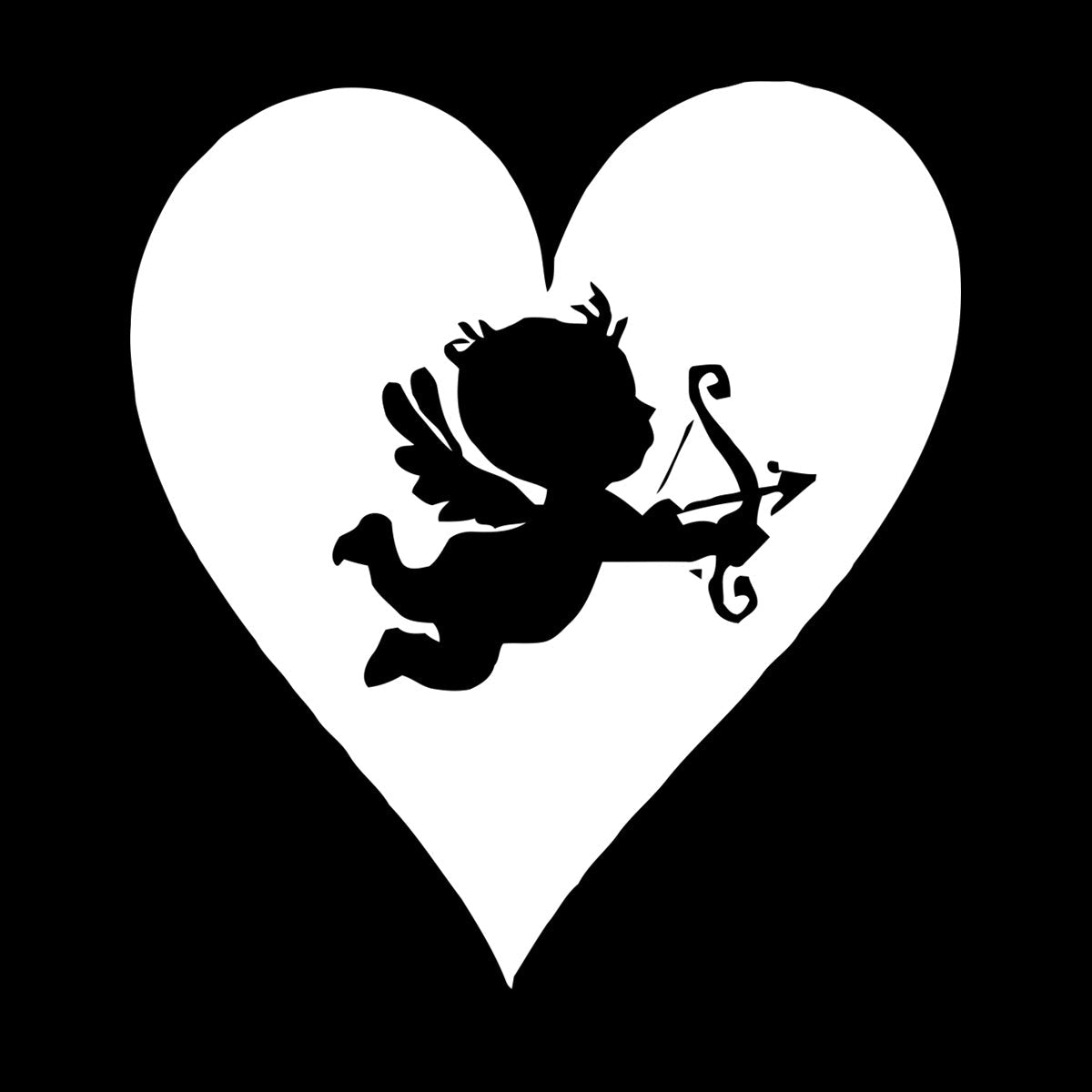 Wall Vinyl Sticker Decor Hearts Angel Cupid Romantic Multi Color Selection