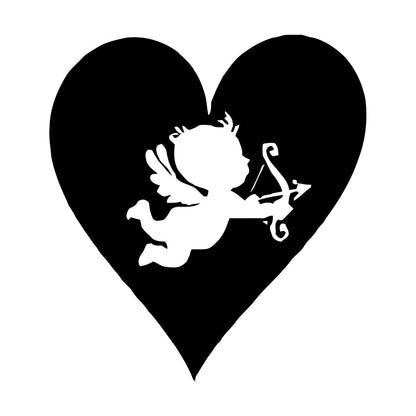 Wall Vinyl Sticker Decor Hearts Angel Cupid Romantic Multi Color Selection