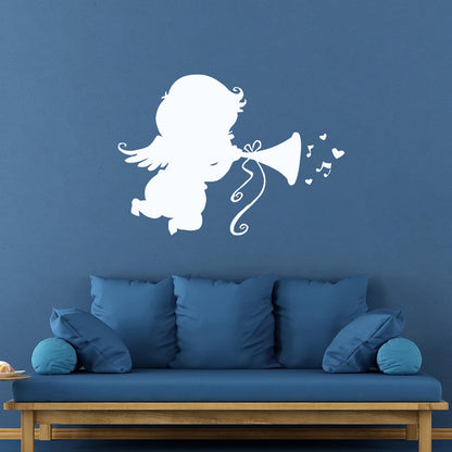 Vinyl Art Sticker Dakar Little Baby Angel Music Notes Multiple Size Options