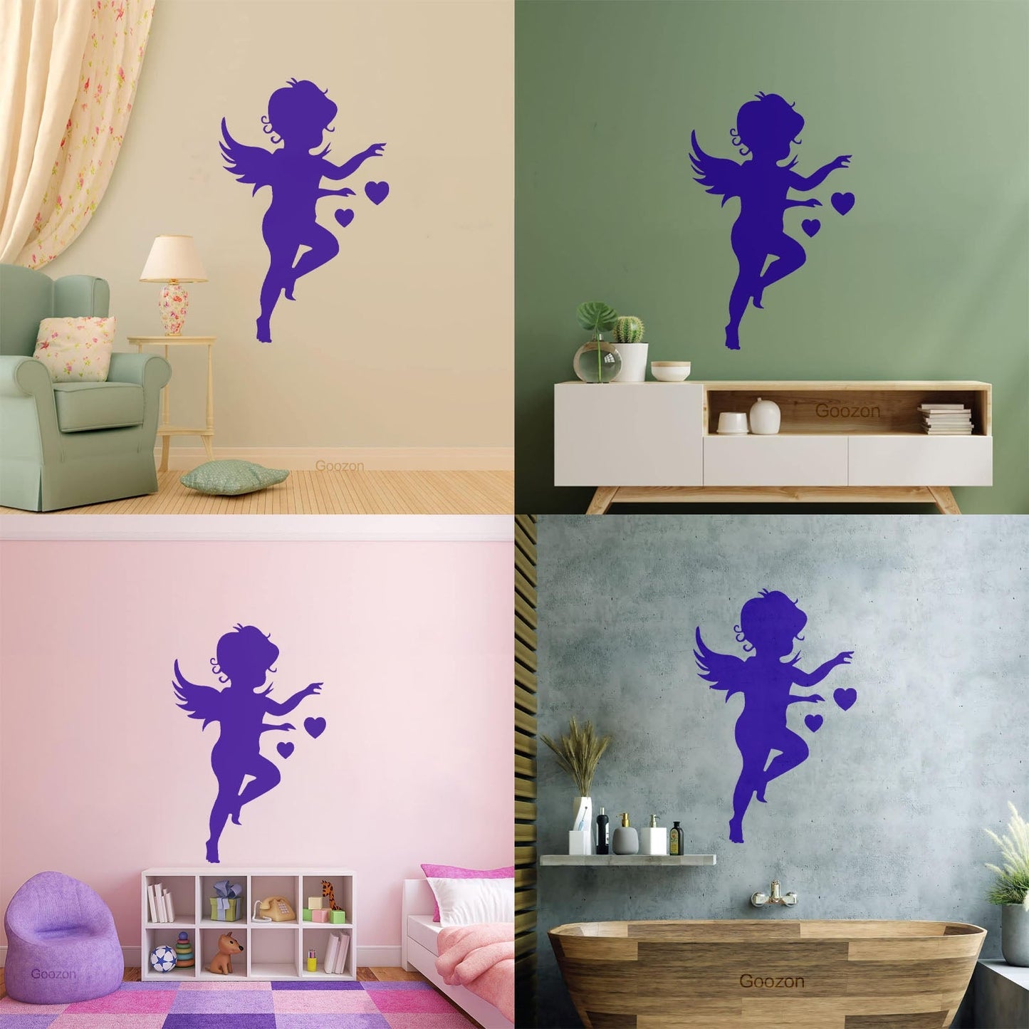 Lettering Decals Angel Baby Kids Romantic It Won'T Fall Off