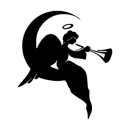 Wall Stickers Paster Paper Religion Religious Angel On A Moon Tattoo Culture