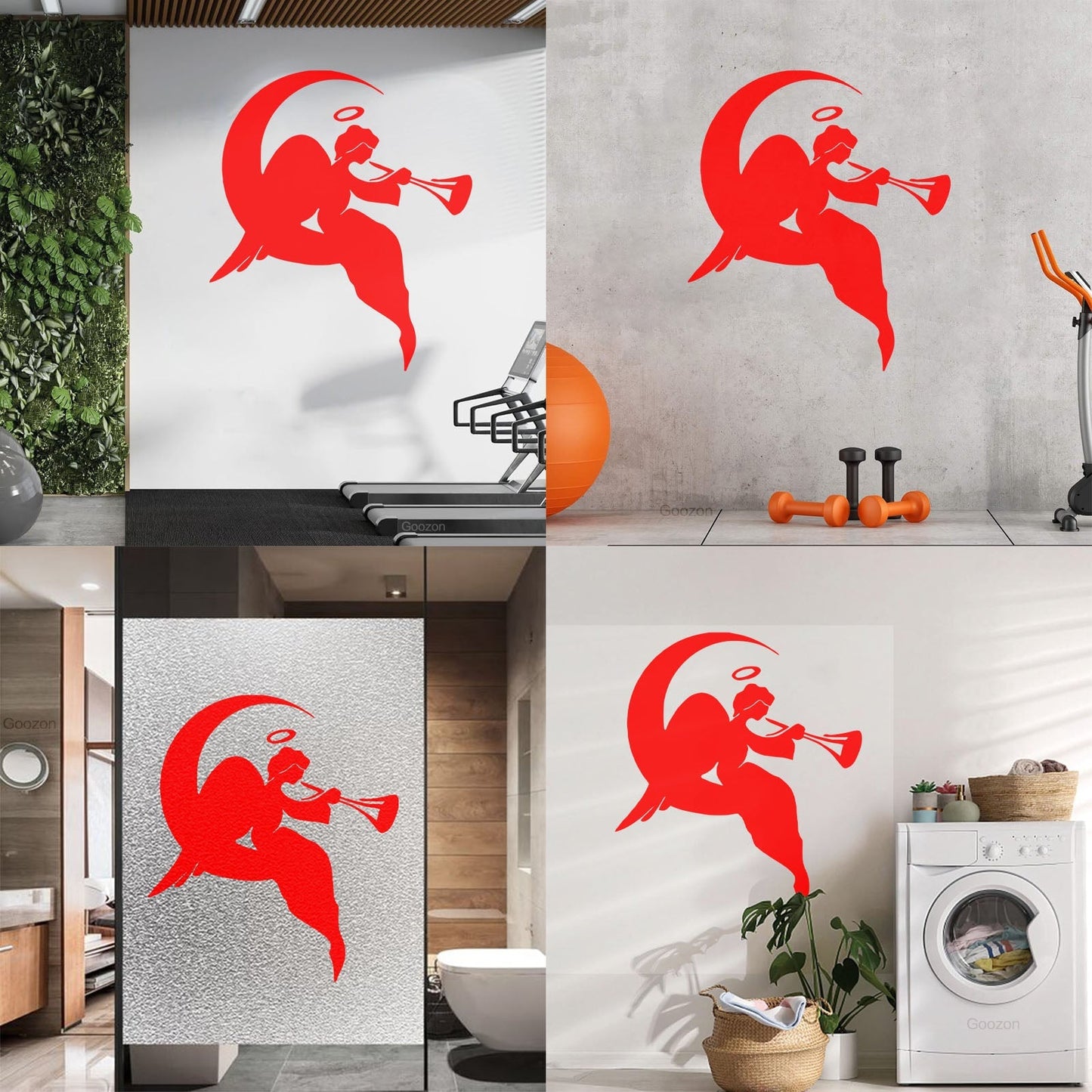Wall Stickers Paster Paper Religion Religious Angel On A Moon Tattoo Culture