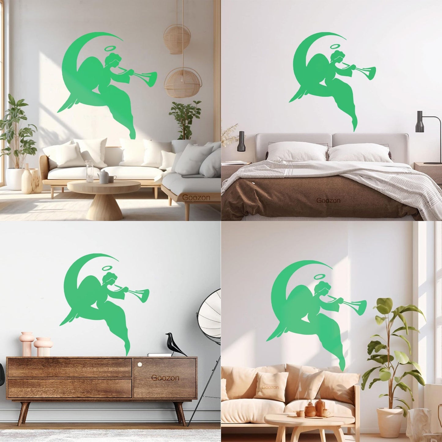 Wall Stickers Paster Paper Religion Religious Angel On A Moon Tattoo Culture