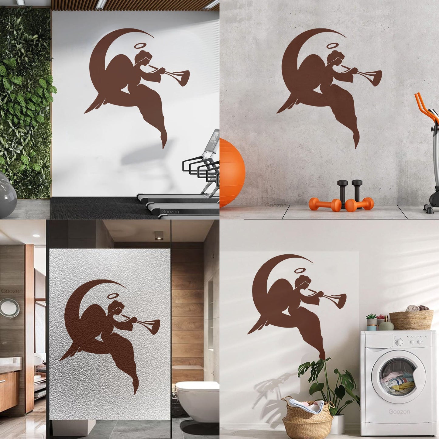 Wall Stickers Paster Paper Religion Religious Angel On A Moon Tattoo Culture