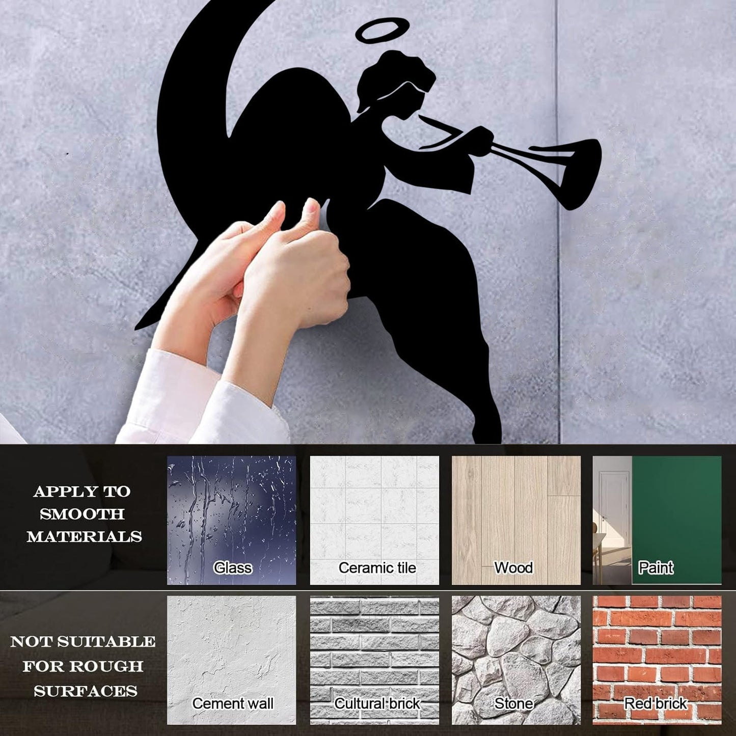 Wall Stickers Paster Paper Religion Religious Angel On A Moon Tattoo Culture