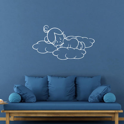 Baby Kids Sky Angel Wall Stickers Do Not Damage The Wall Surface