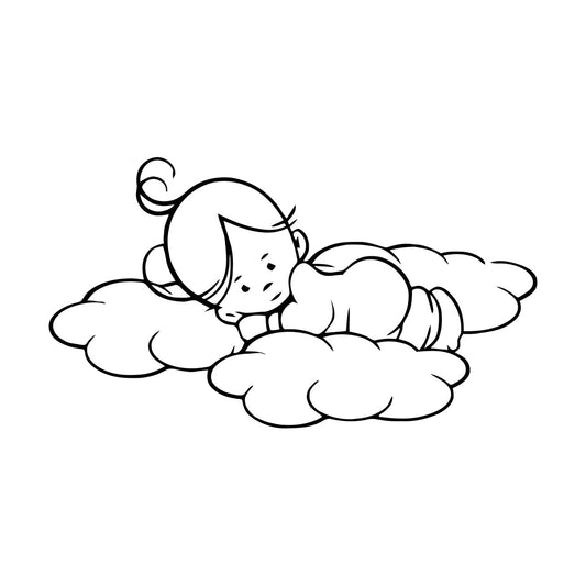 Baby Kids Sky Angel Wall Stickers Do Not Damage The Wall Surface