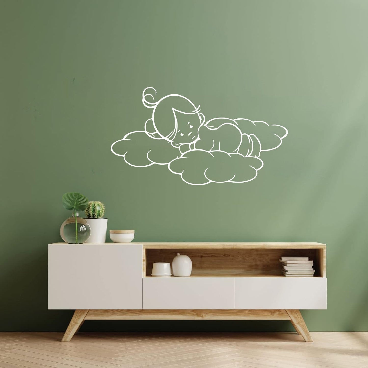Baby Kids Sky Angel Wall Stickers Do Not Damage The Wall Surface