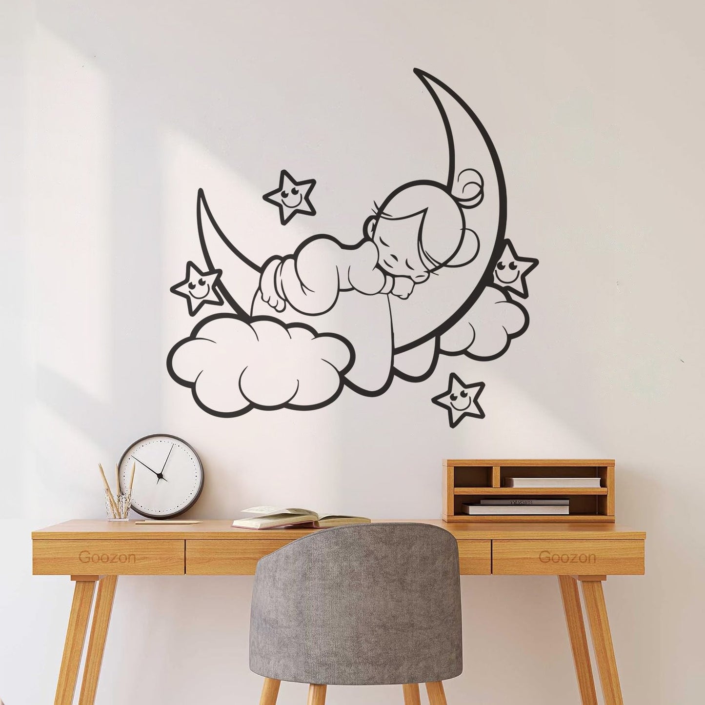 Fine Carving Decals Nursery Baby Kids Child Angel Cloud Multi Color Selection