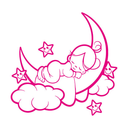 Fine Carving Decals Nursery Baby Kids Child Angel Cloud Multi Color Selection