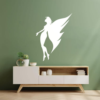 Vinyl Art Sticker Appeal Angel Girl Butterfly Wings Slim Figure Equipped With Transfer Film Kit