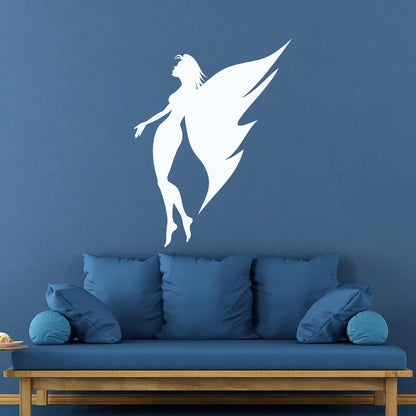 Vinyl Art Sticker Appeal Angel Girl Butterfly Wings Slim Figure Equipped With Transfer Film Kit