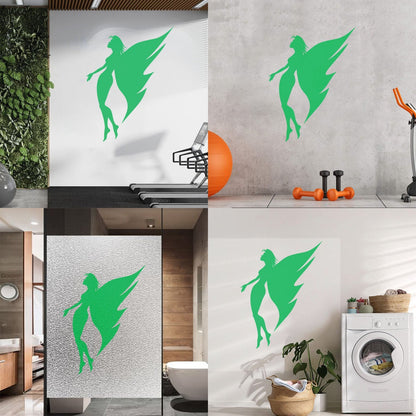 Vinyl Art Sticker Appeal Angel Girl Butterfly Wings Slim Figure Equipped With Transfer Film Kit