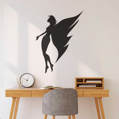 Vinyl Art Sticker Appeal Angel Girl Butterfly Wings Slim Figure Equipped With Transfer Film Kit