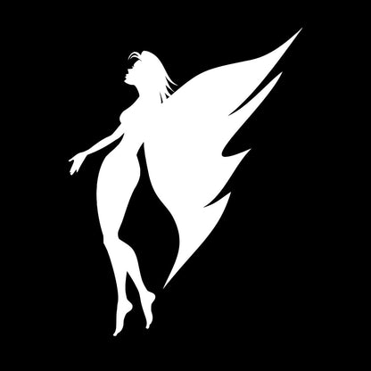 Vinyl Art Sticker Appeal Angel Girl Butterfly Wings Slim Figure Equipped With Transfer Film Kit