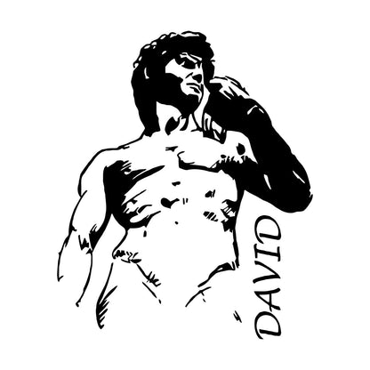 Engraving Stickers Statue Of David By Michelangelo Sculpture Easy Installation