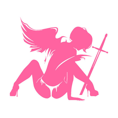 Wounded Angel With Sword Coolest Your Place Lettering Decals Art Mural Painting