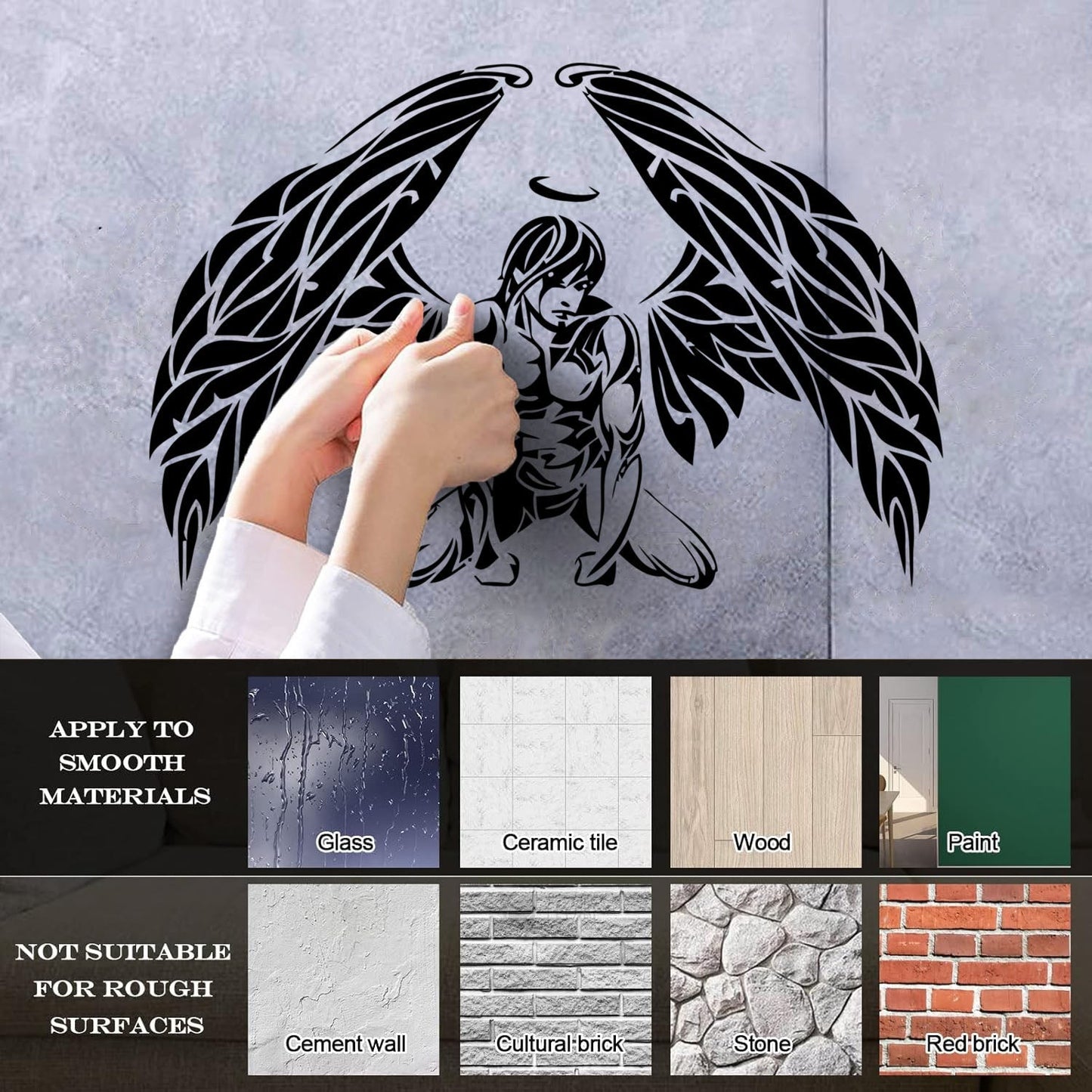 Wall Decals Pvc Angel Romantic Multiple Size Options