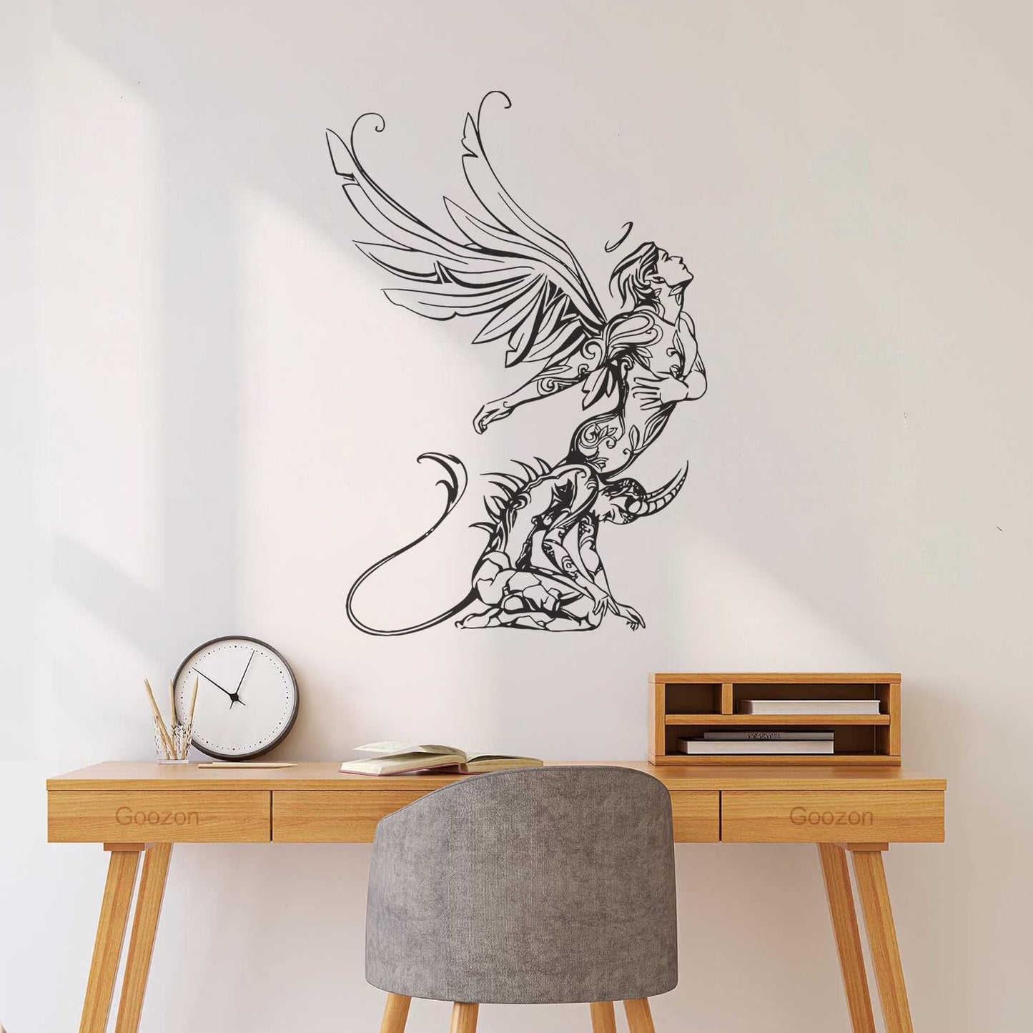 Lettering Stickers Angel Demon Struggle Emotions Passions Waterproof