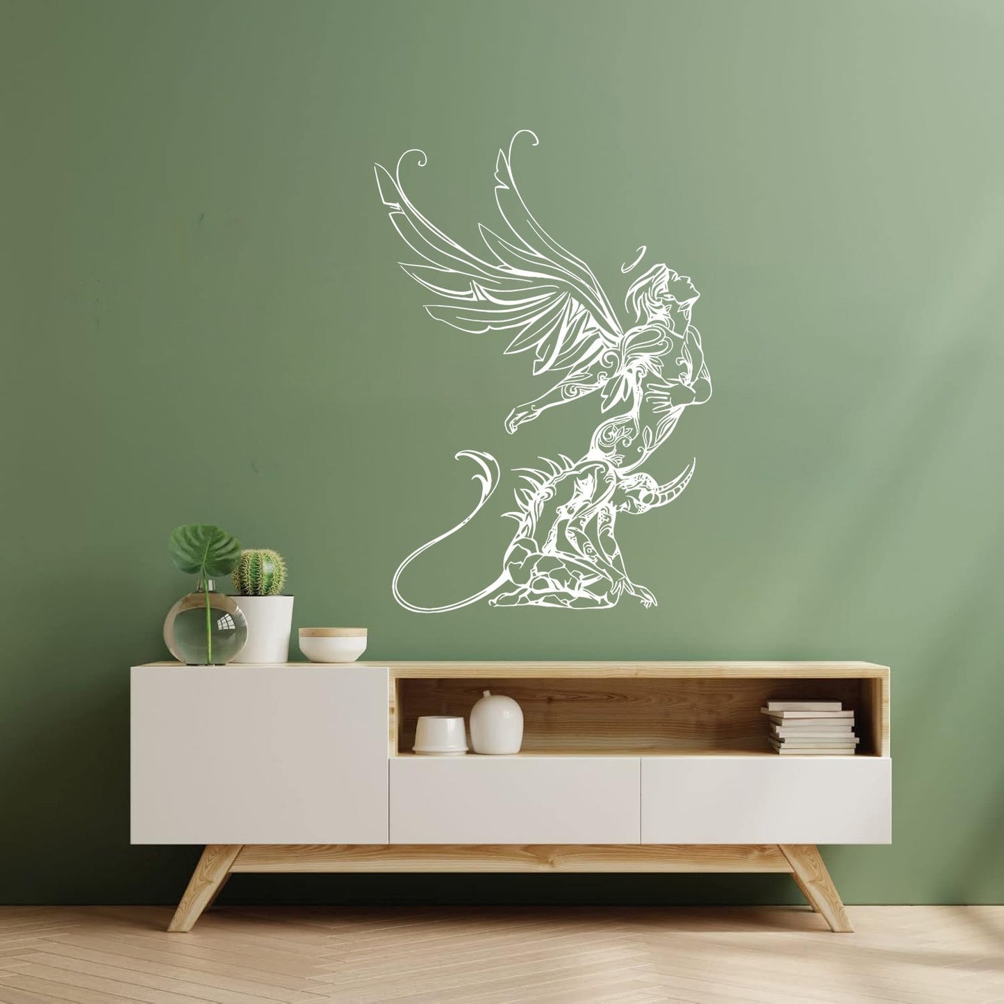 Lettering Stickers Angel Demon Struggle Emotions Passions Waterproof